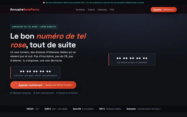 Page d'accueil de Annuaire Sexe Porno