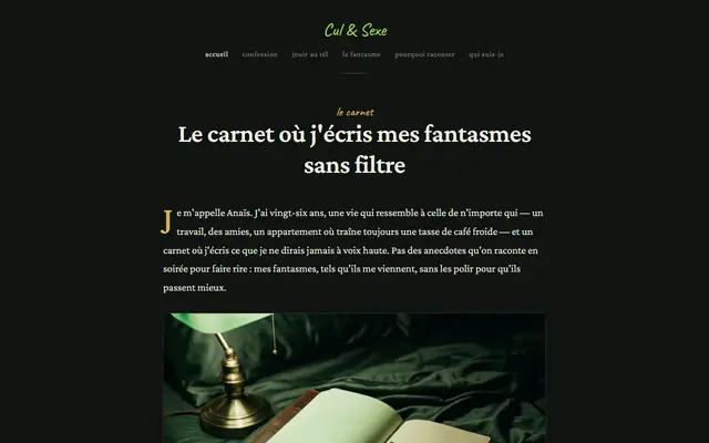 Page d'accueil de Cul et Sexe