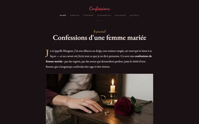 Page d'accueil de Épouse Offerte