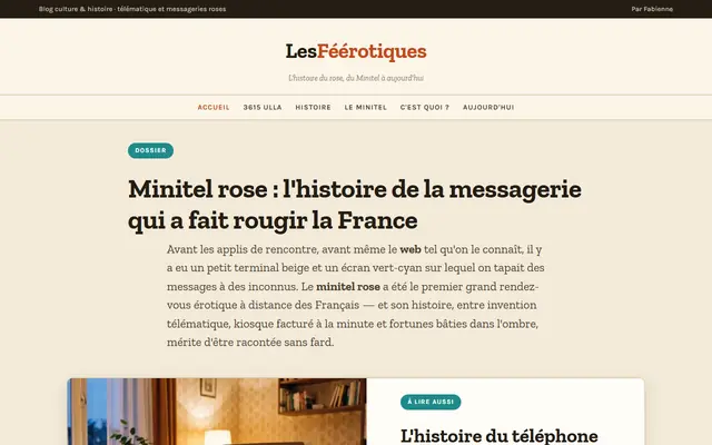 Page d'accueil de Les Fées Rotiques