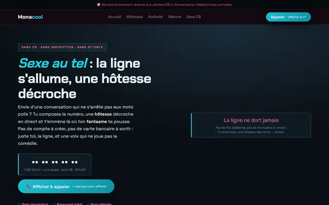Page d'accueil de Monacool