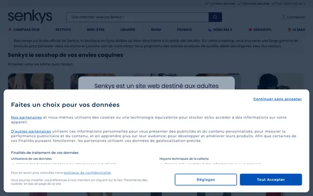 Page d'accueil de Senkys